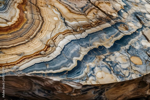 Wallpaper Mural A detailed shot of a singular stone showcasing its one-of-a-kind pattern. Generative AI Torontodigital.ca