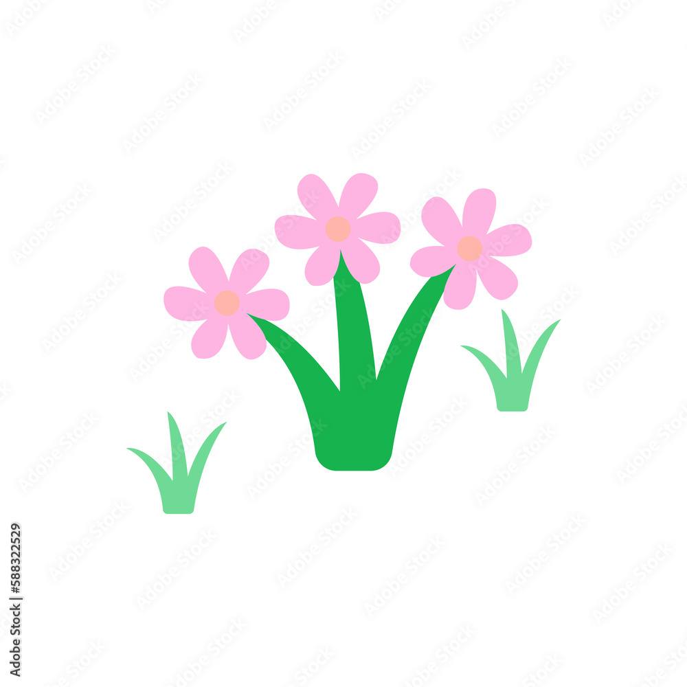 flowers icon on a white background, vector illustration flowers icon on a white background, vector illustration