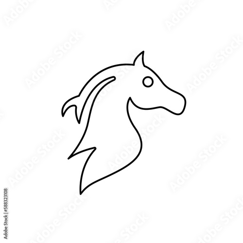 Fototapeta Naklejka Na Ścianę i Meble -  horse icon on a white background, vector illustration