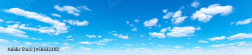 Canvas Print Panorama Blue sky and white clouds