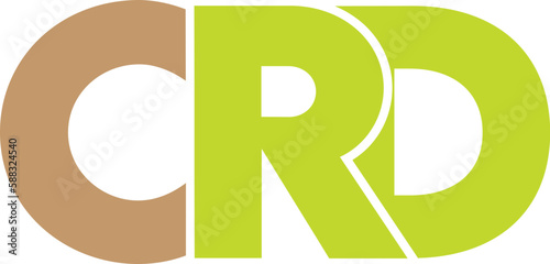Letter CRD logo design on transparent background, CRD letter logo