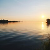 sunset on the lake. Summer evening in Finland. greated using generative AI