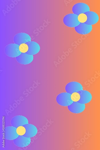 abstract background with flowers on a colored background  vector illustration.