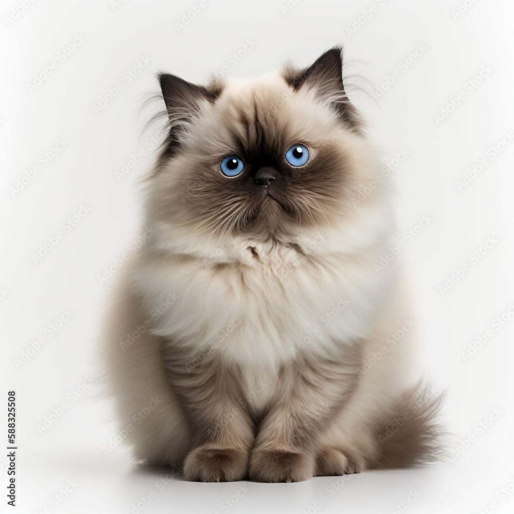 Fototapeta premium Himalayan cat. Generative AI.
