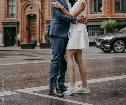 Bridal couple on a wedding day