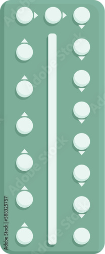 Woman birth control icon cartoon vector. Oral pill. Tablet care