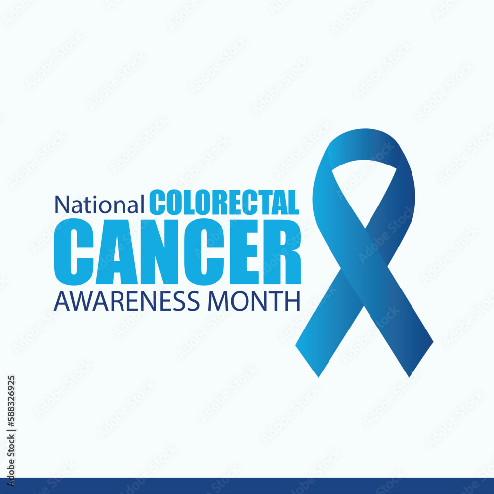 Vector Illustration Of National Colorectal Cancer Awareness Month ...