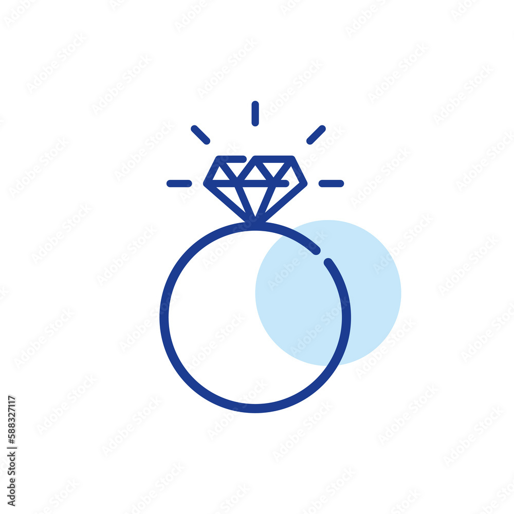 Engagement ring with shining diamond. Romantic gesture of love and wedding proposal. Pixel perfect, editable stroke icon Engagement ring with shining diamond. Romantic gesture of love and wedding proposal. Pixel perfect, editable stroke icon