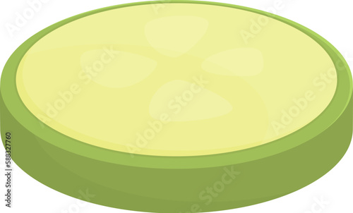 Slice vegetable marrow icon cartoon vector. Agriculture food. Fresh raw