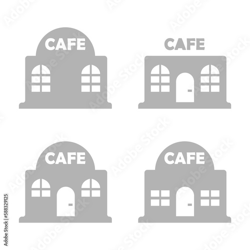 cafe icon on a white background, vector illustration