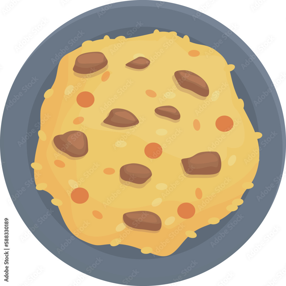 Pilaf cuisine icon cartoon vector. Food dinner. Asian plate Pilaf cuisine icon cartoon vector. Food dinner. Asian plate