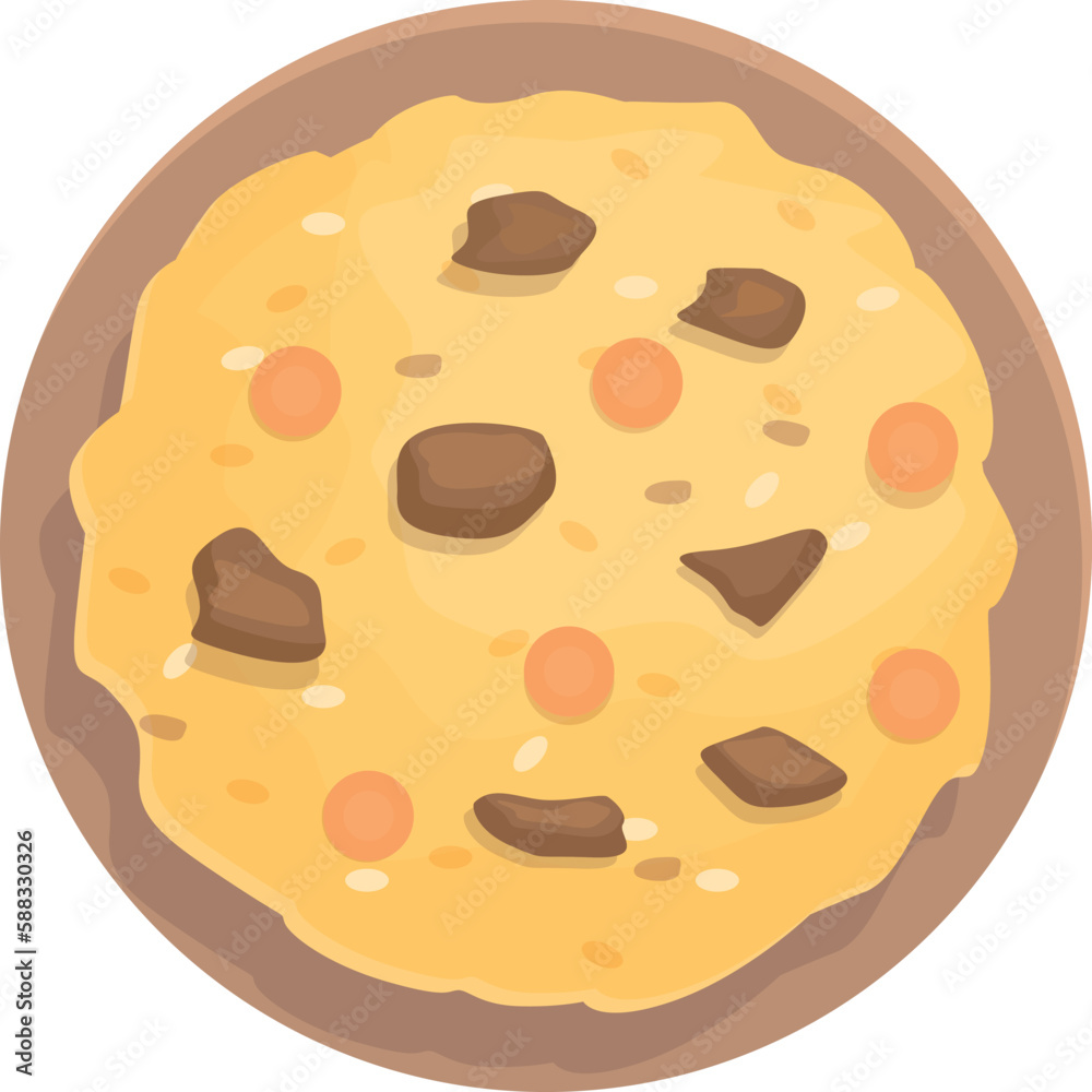 Pilaf meal icon cartoon vector. Dish food. Dinner lunch Pilaf meal icon cartoon vector. Dish food. Dinner lunch