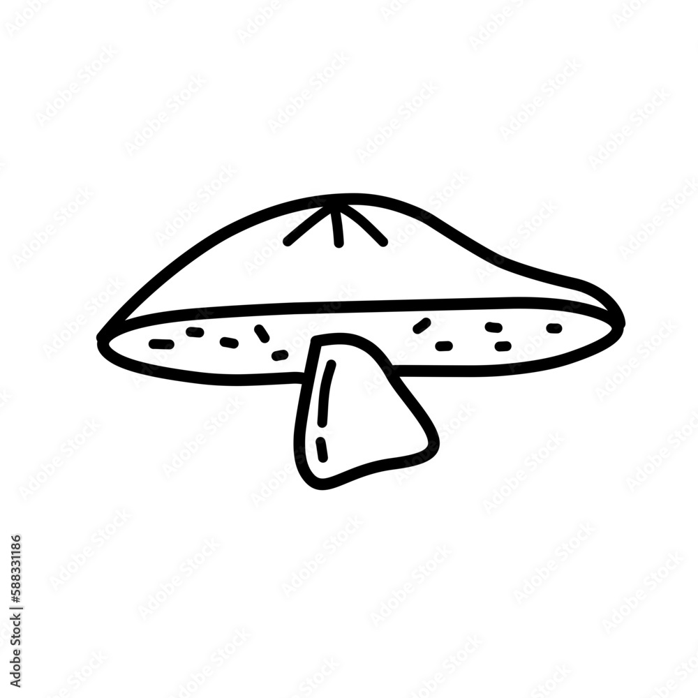 mushroom vegetable outline