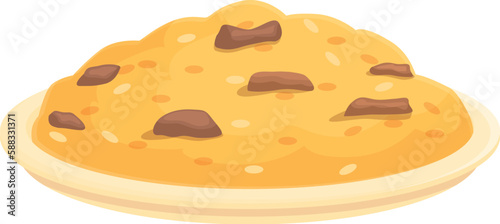 Fried pilaf icon cartoon vector. Dish food. Healthy indian
