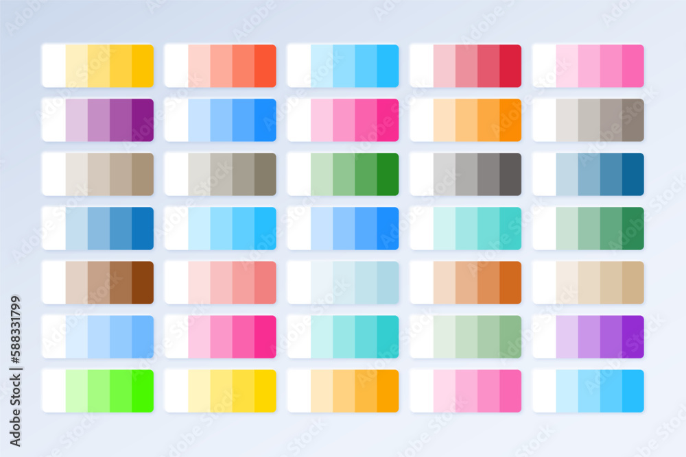 Vettoriale Stock Set of color trend in RGB Hex. Palette Guide with Hex  color code swatches. Pantone colour palette catalog samples in RGB HEX. |  Adobe Stock