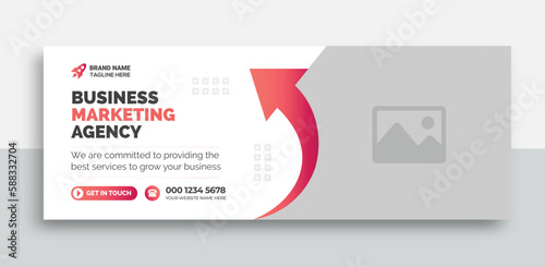 Digital marketing facebook cover web banner template | Corporate facebook cover design