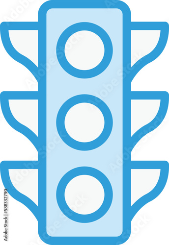 Traffic light Vector Icon Design Illustration