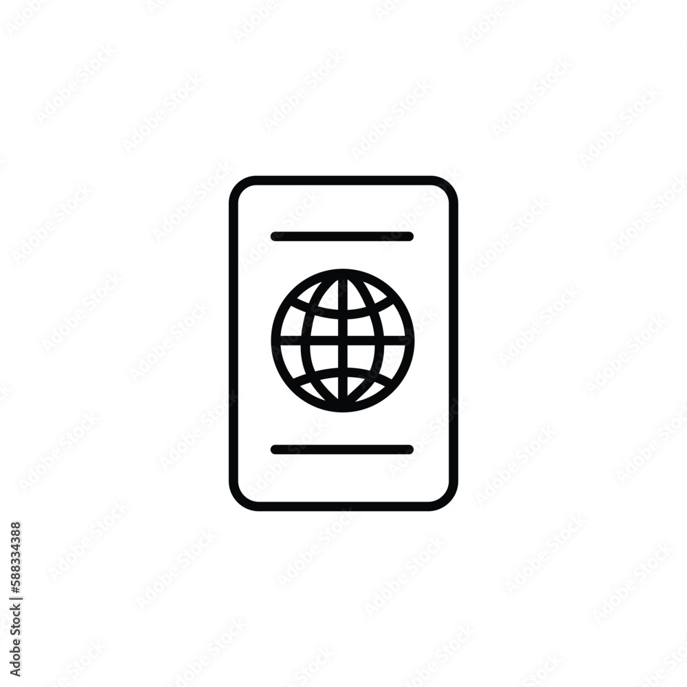 international passport icon vector illustration international passport icon vector illustration
