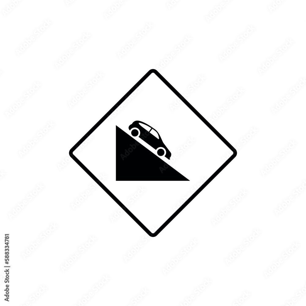 Black and White Color Traffic Sign Street Sign Icon Vector Template Black and White Color Traffic Sign Street Sign Icon Vector Template