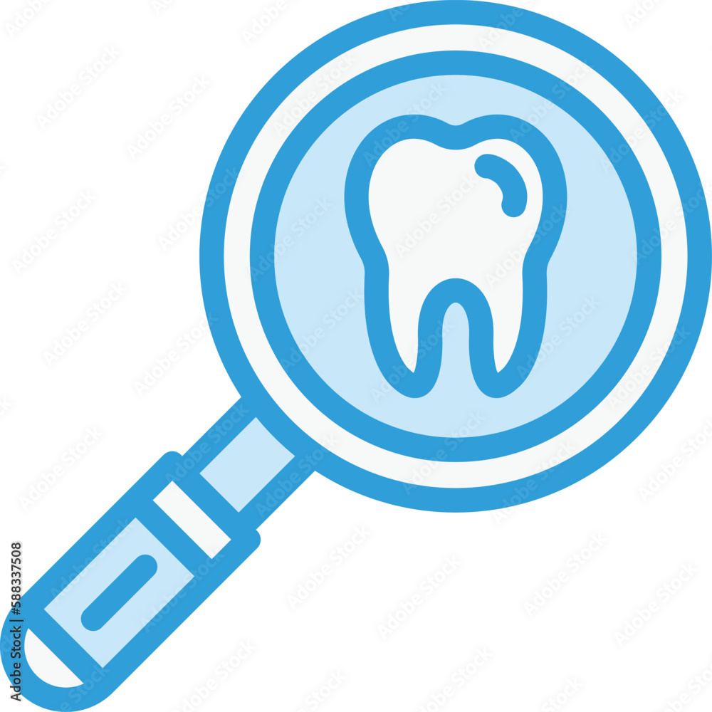 Search teeth Vector Icon Design Illustration Search teeth Vector Icon Design Illustration