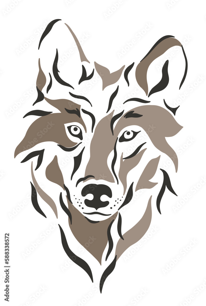  Wolf Wild Animal Forest Nature Graphic Svg