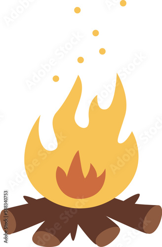 Burning Bonfire Illustration