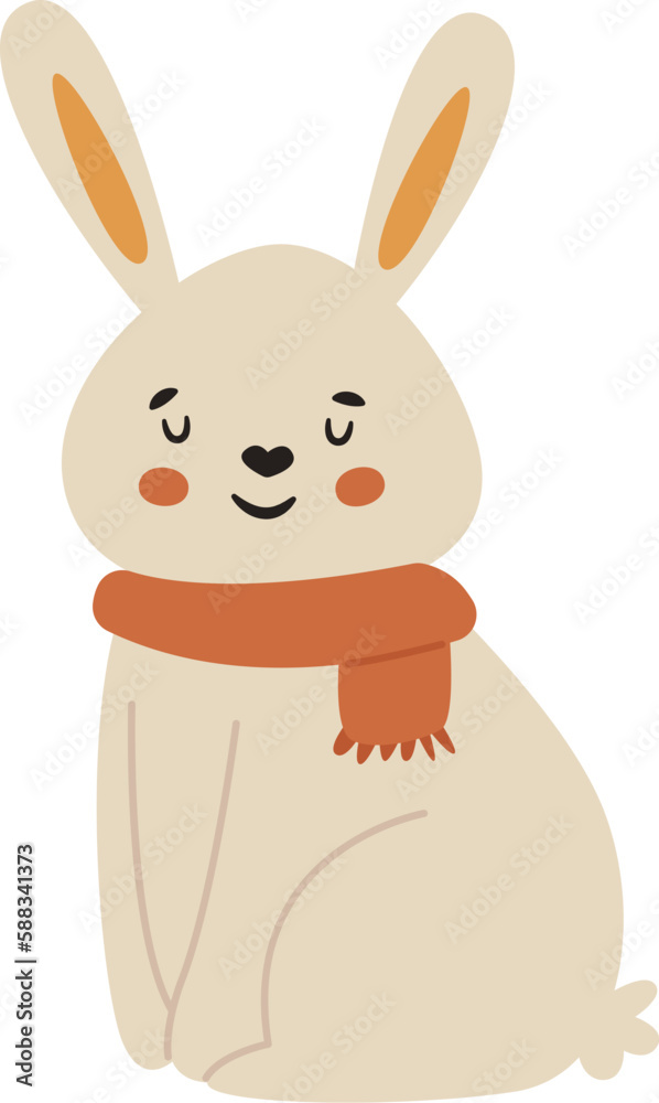 Rabbit With Scarf