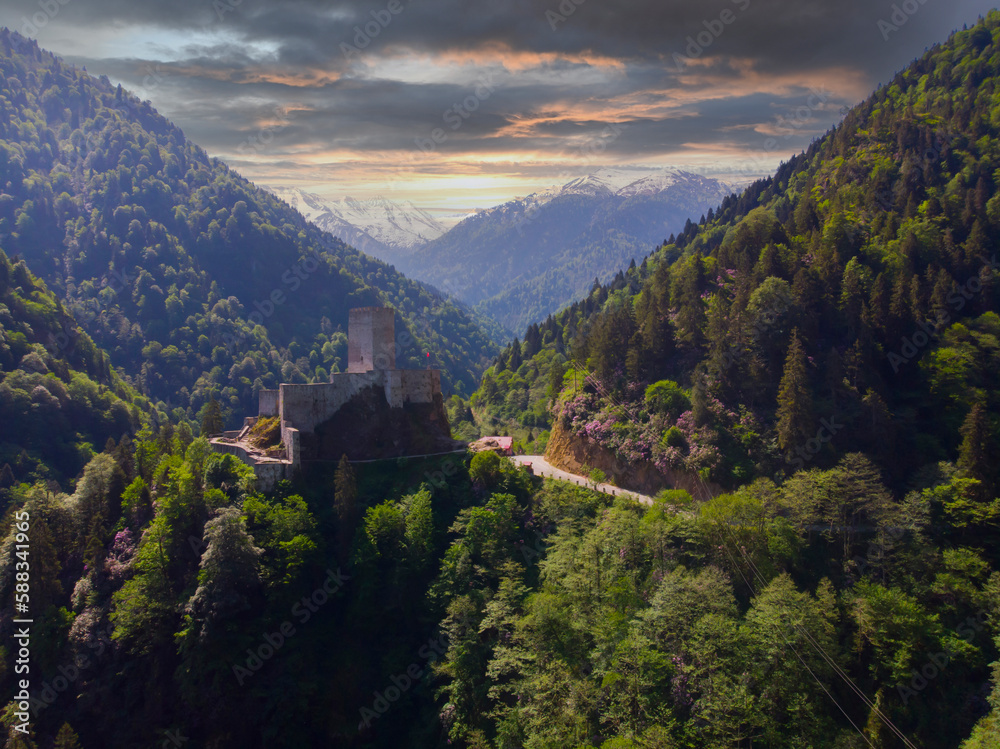 Aerial view to the Zilkale castle