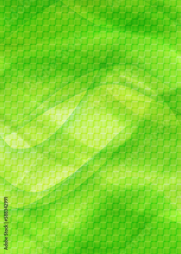 格子柄文様　グリーンの背景イラスト