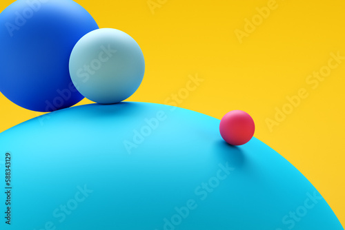 Canvas Print Concept of balance, harmony, stability, leadership or instability and falling down