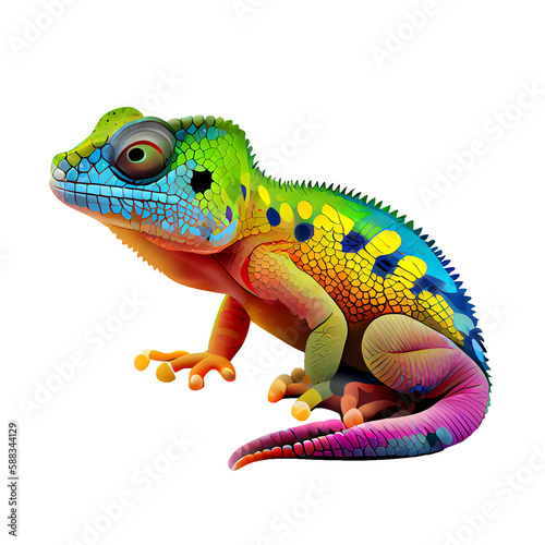 Colorful Reptile clipart, Reptile on transparent background, sublimation design, t-shirt design, wall mate design, frame design, Generative AI © Na ZIm