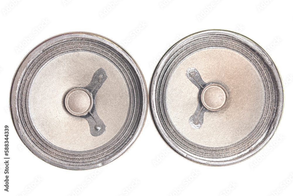 old speakers from the TV isolated on white background. old speakers from the TV isolated on white background.