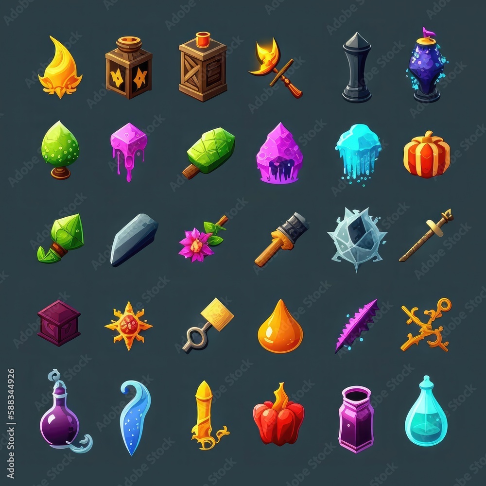 New AI Generated Game Icons