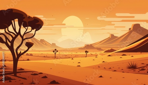 sand west desert landscape ai generated