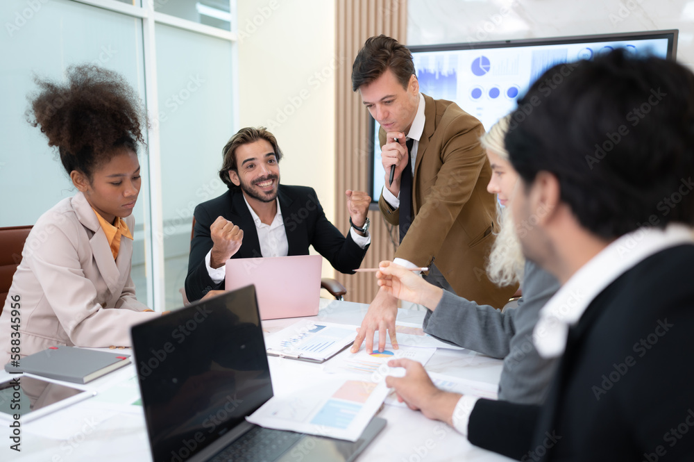 In the meeting room of an international business corporation, a diverse group of young entrepreneurs are enthusiastically taking their ideas and sharing perspectives. In the meeting room of an international business corporation, a diverse group of young entrepreneurs are enthusiastically taking their ideas and sharing perspectives.