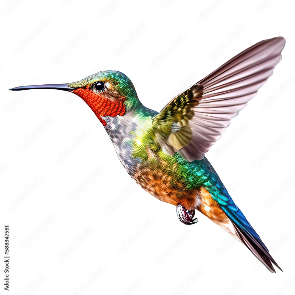 Fototapeta premium hummingbird isolated on white background