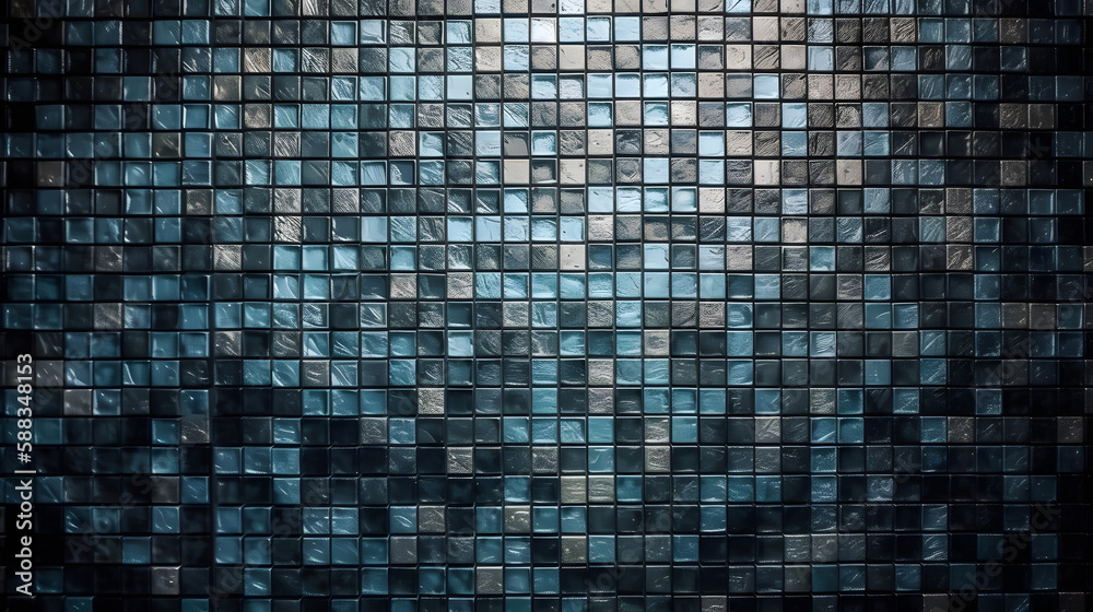 Fototapeta premium Rectangular Mosaic Design. Generative AI