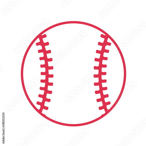 Fototapeta Naklejka Na Ścianę i Meble -  red baseball stitch Popular outdoor sporting events