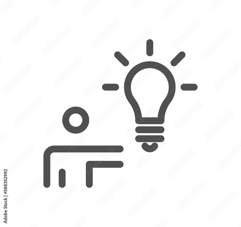 Creative business solutions icon and linear symbol. Creative business solutions icon and linear symbol.