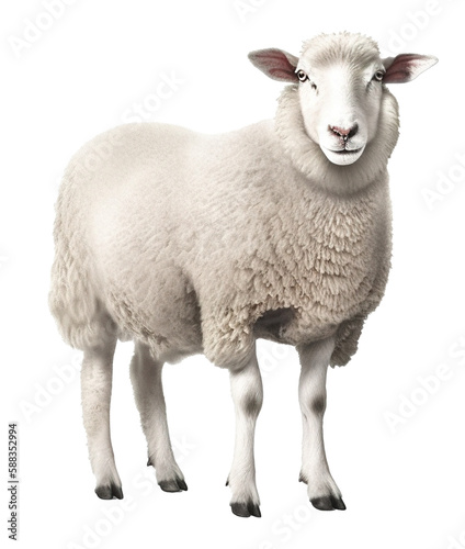 illustration of a sheep on transparent background