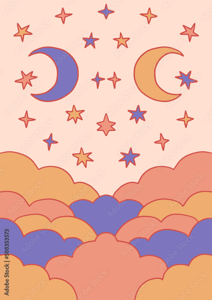Groovy Boho Modern Celestial Magical 70th Peace Love Print Wall Art Poster Composition Svg Tile Groovy Boho Modern Celestial Magical 70th Peace Love Print Wall Art Poster Composition Svg Tile