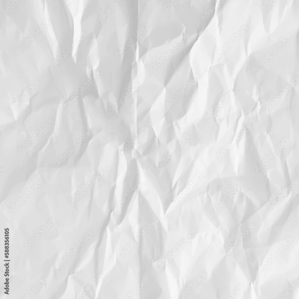 Crumpled white creased paper sheet texture can be use as background. Ragged White Paper, white waxed packing paper texture.