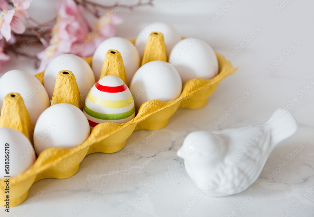 decoration easter eggs in the easter time