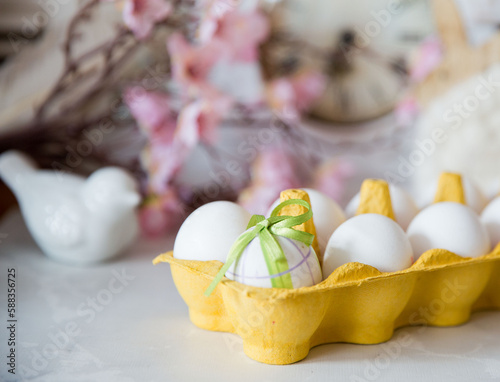 decoration easter eggs in the easter time