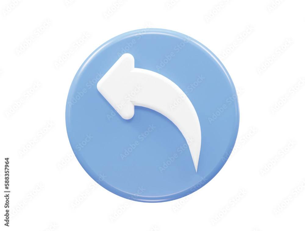 Arrow icon 3d rendering vector illustration element
