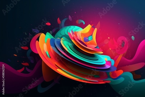 cinco de mayo background futuristic and colorful abstract background created with Generative AI technology