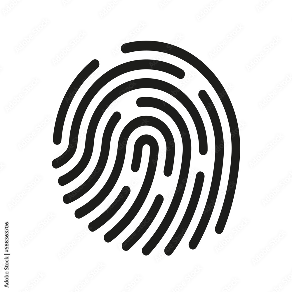 Fingerprint logo. White background fingerprint. Vector illustration Eps10 file. Fingerprint logo. White background fingerprint. Vector illustration Eps10 file.