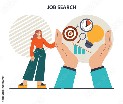 Job search. Recruitment and personnel management concept.