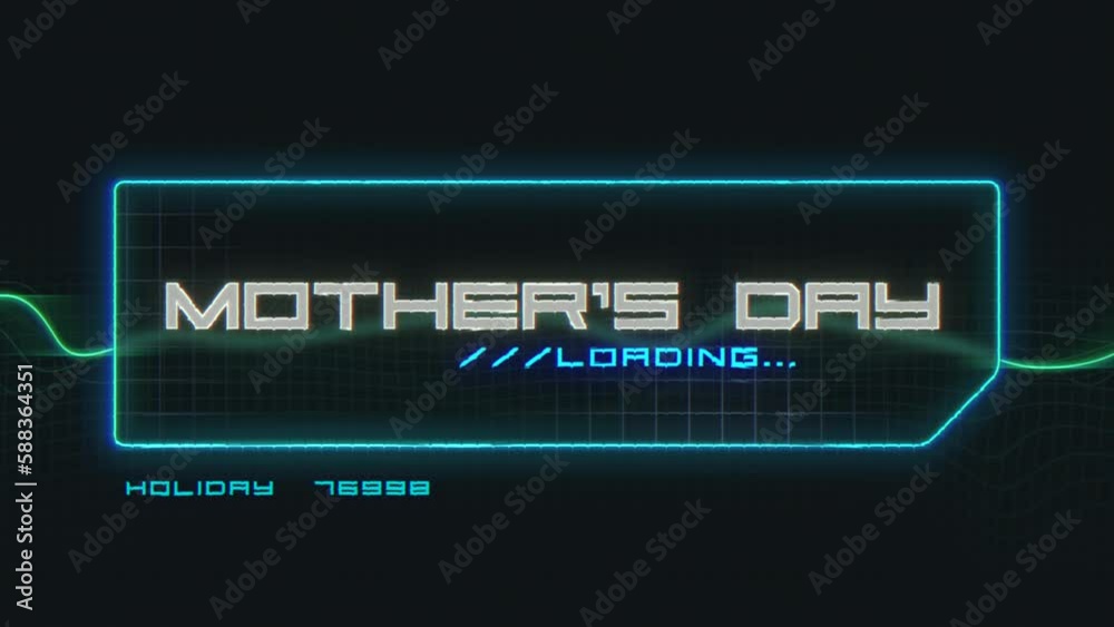 Mothers Day with HUD elements and lines on computer screen, motion abstract futuristic, cosmos and sci-fi style background Mothers Day with HUD elements and lines on computer screen, motion abstract futuristic, cosmos and sci-fi style background