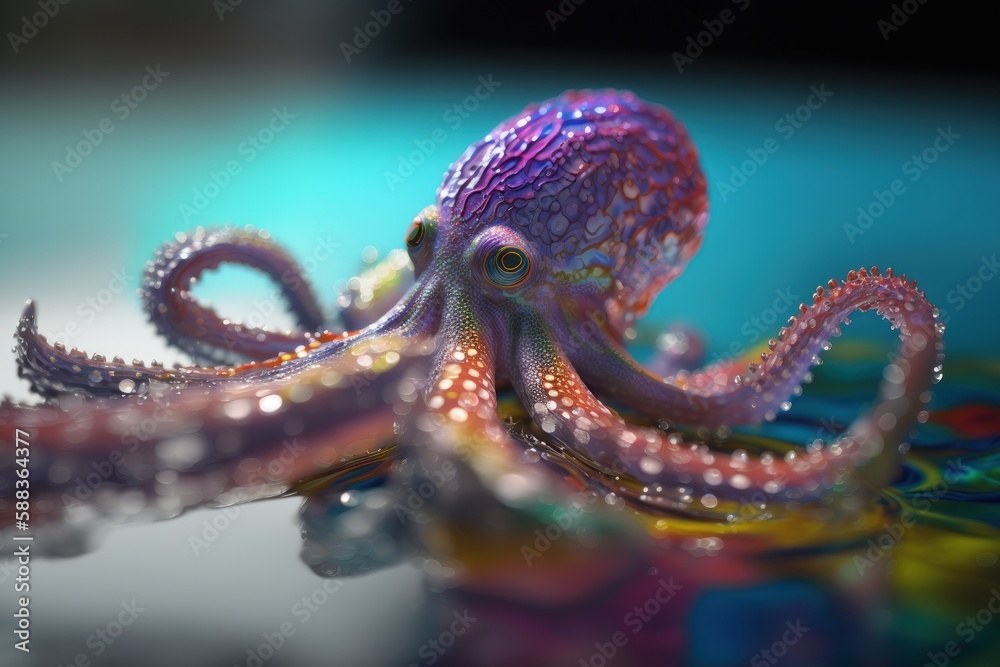 Surreal octopus creature created with Generative AI Surreal octopus creature created with Generative AI